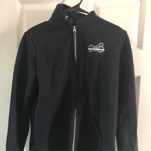 Disneyland Resort 2018 Disney Castle Hoodie Sz LARGE Zip-up Silver Embroidery